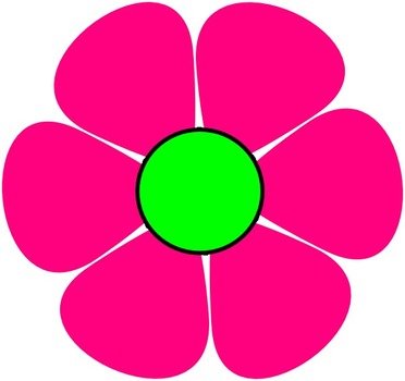 Pink Cartoon Flowers Clip Art N7