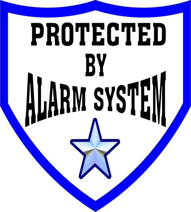 'Protected By Alarm System' sign clipart