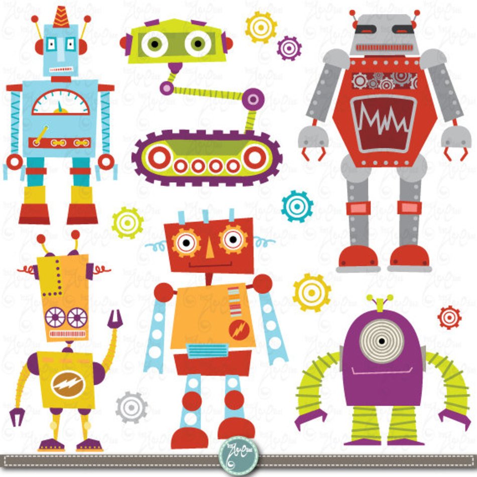 Cute Robot Clip Art N5