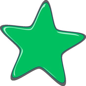Green Star Clip Art N12