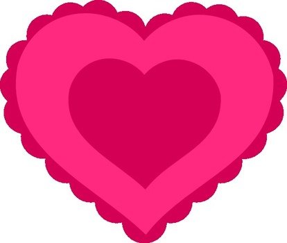 Pink Valentine Heart Clip Art N6