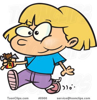 Cartoon Eating Chocolate