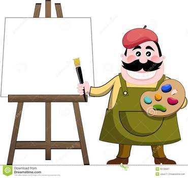 Cartoon Artist Painting Thank You Boss Clip Art View Original