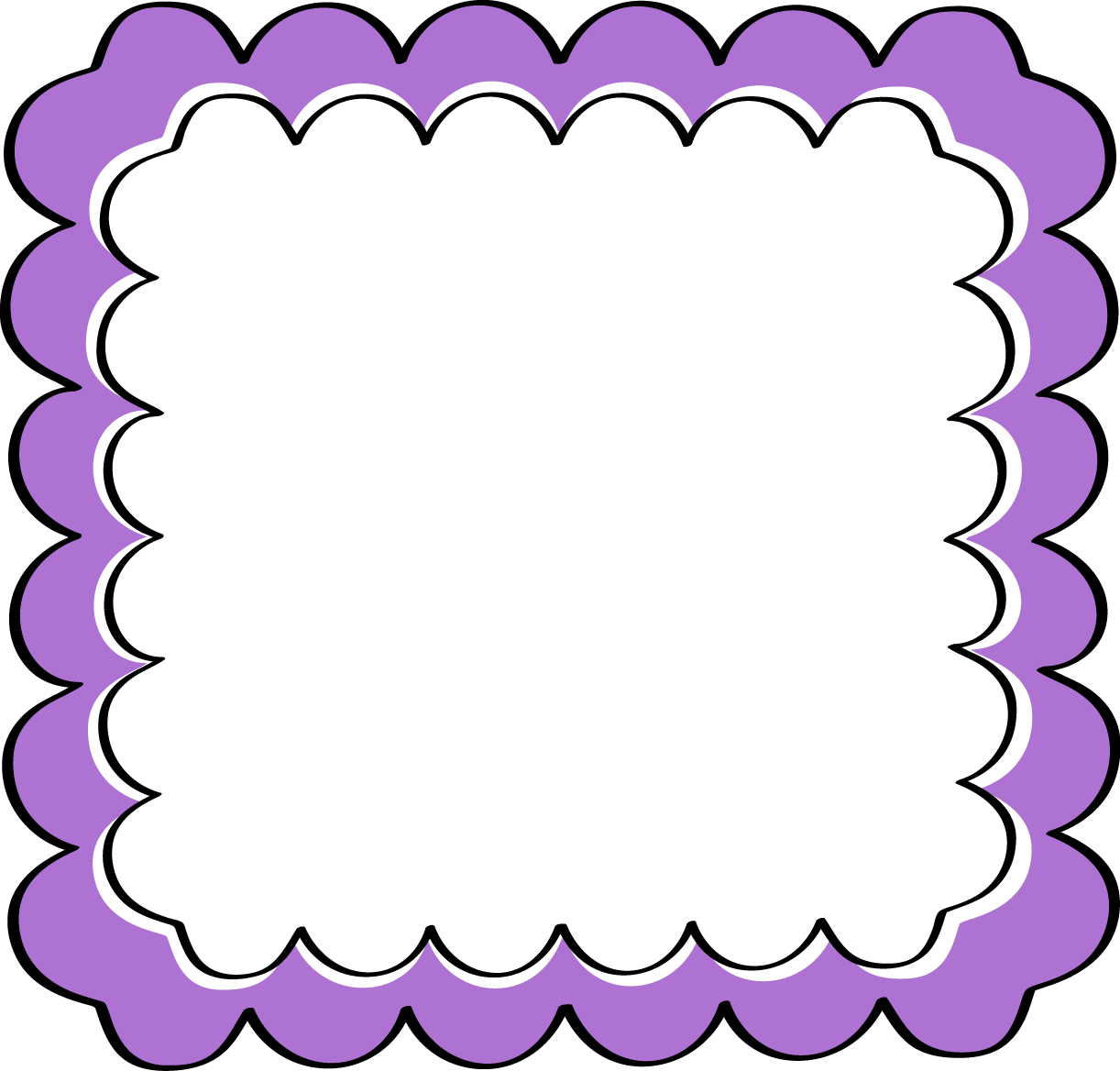 Painted purple ribbon frame free image download