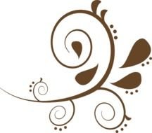 Brown Swirl Clip Art N5