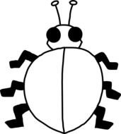 Ladybug Outline Clip Art