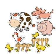 Baby Farm Animal Clip Art N12