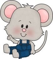 cute drawn mouse