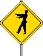 Sign of zombie clipart