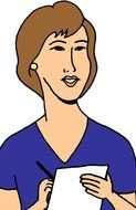 Secretary Clip Art drawing