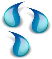 drawn three curved drops
