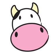 head of a cow as a graphic illustration