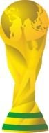 golden goblet on white background