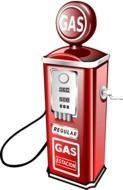 red gas station