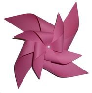pink origami flower