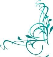 Floral Swirl Clip Art N10