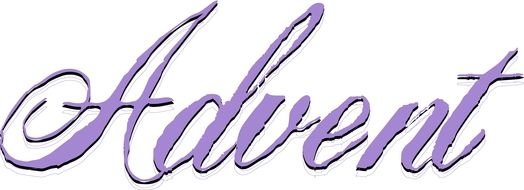 Advent text Clip Art drawing