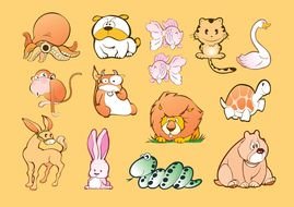 clipart with cartoon animals