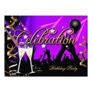 Birthday Party Celebration In Purple
