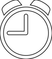Clipart of Alarm Clock sign