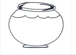 painted empty round aquarium