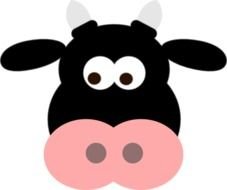 Cow Face Clip Art N4