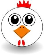 Chicken Face Clip Art drawing