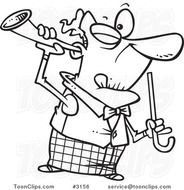 Old Man Cartoon Clip Art Black And White