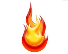painted tri-color flame