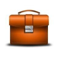 Briefcase as a graphic illustration