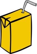 Cartoon Juice Box Clip Art drawing