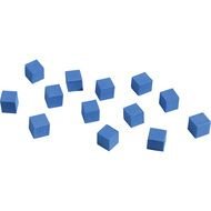 isolated blue cubes