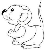 Cute Mouse Coloring Pages