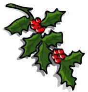 Christmas Holly Garland Clip Art N3