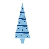 abstract Blue Christmas Tree drawing