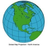 Globe North America Map