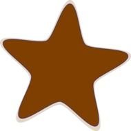 Brown Star Clip Art N2