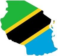 Ä°llustration of Tanzania Flag Map