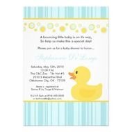 Rubber Ducky Baby Shower Invitations