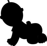 Baby Silhouette Clip Art N2