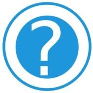 white Question Mark in blue circle