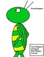 Cartoon walking grasshopper clipart