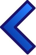Arrow Pointing Left blue drawing