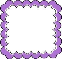 painted purple ribbon frame