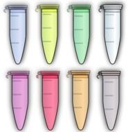 drawn eight multi-colored test tubes