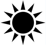 Black Sun Clip Art N2
