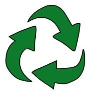 green Recycle symbol, Clip Art