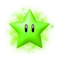 Green "Mario" star clipart