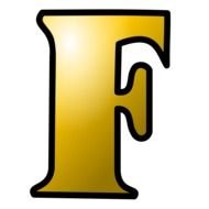 golden letter F