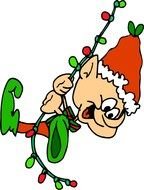 Christmas Elf Clip Art drawing